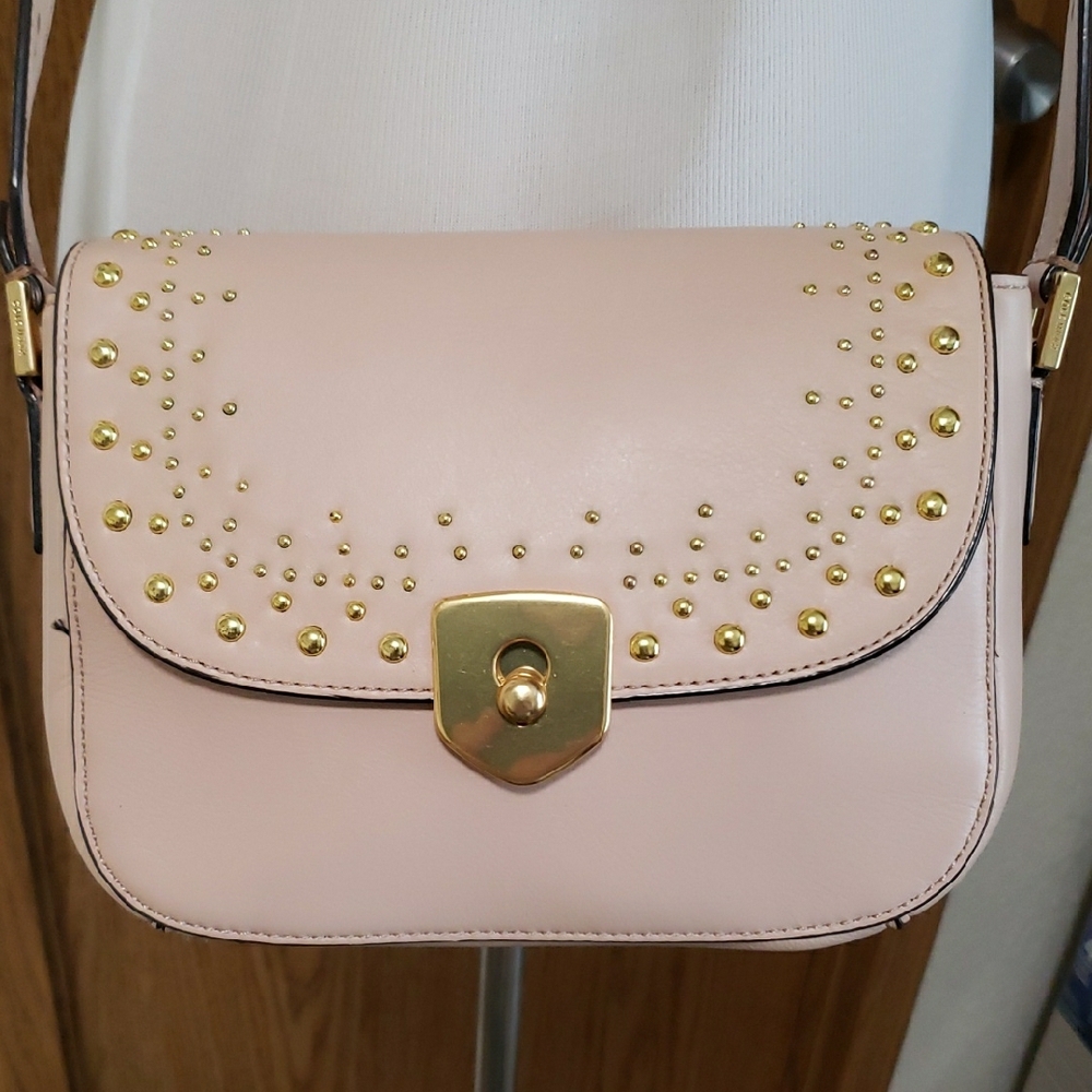 COLE HAAN Marli Studded Mini Saddle Bag / Crossbody - Picture 3 of 15